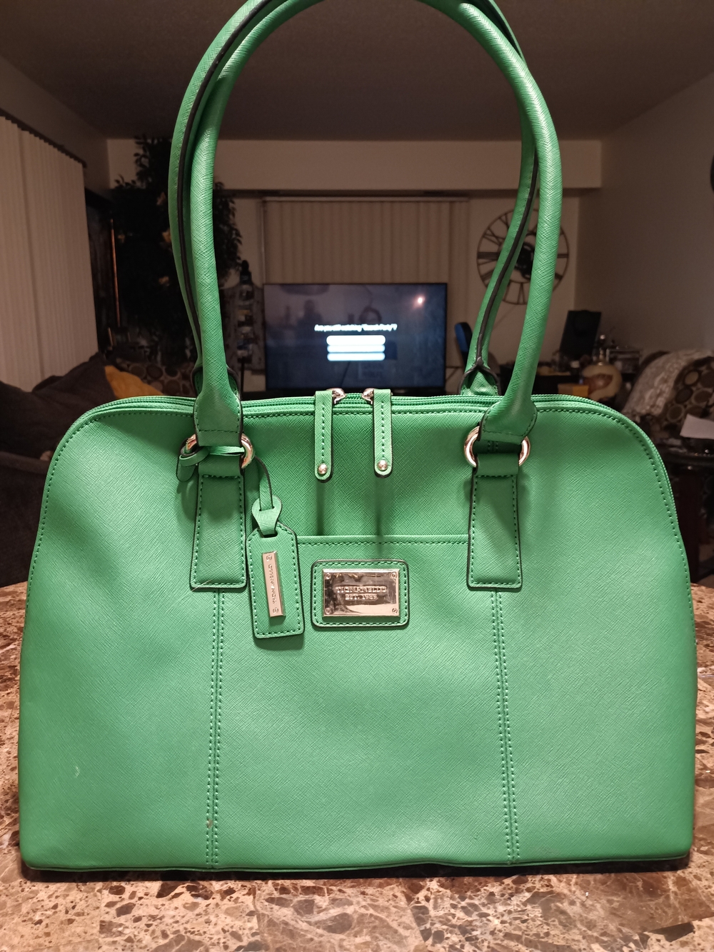 Tignanello Green Dome Satchel with Dual Handles